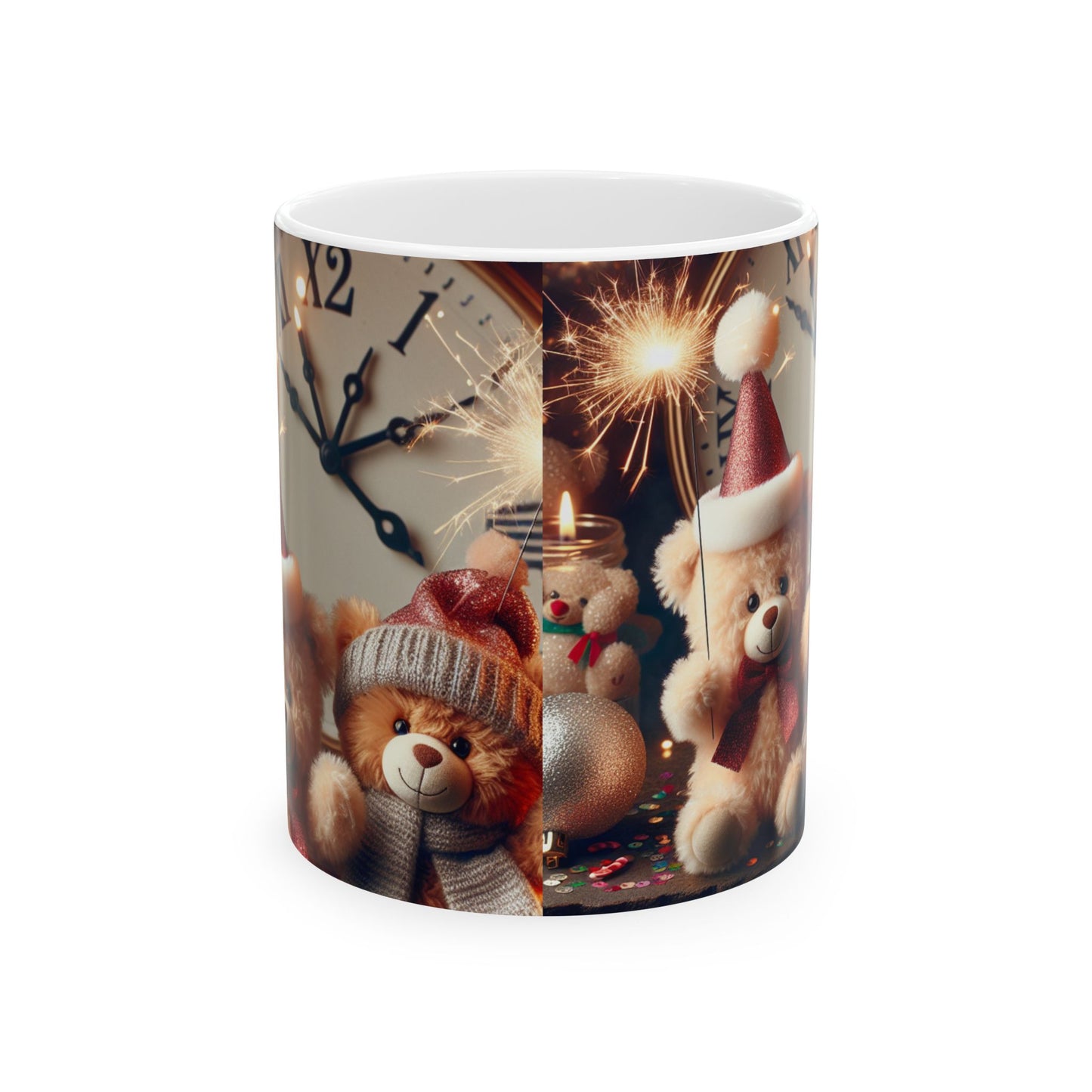 New Years Eve Teddy🧸Bear Mug, (11oz, 15oz)
