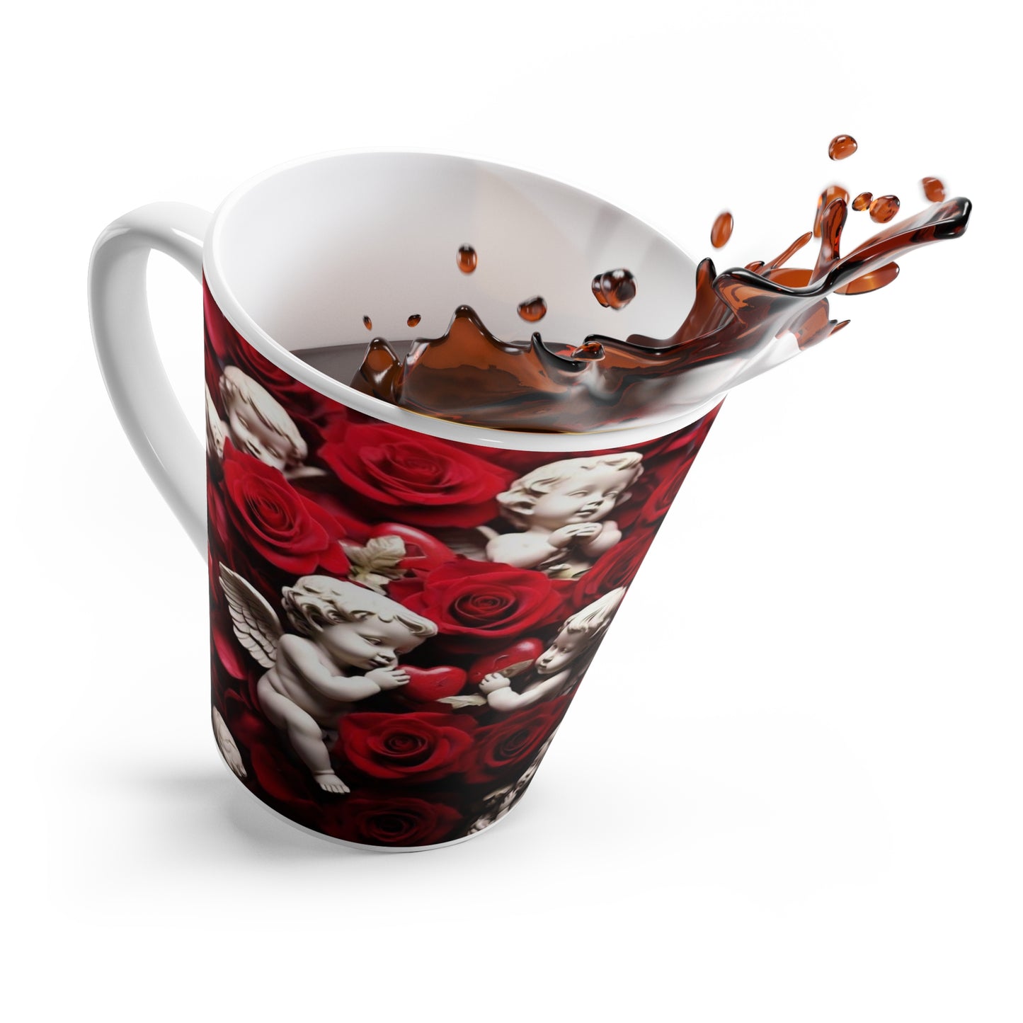 Cherub👼and Roses🌹Latte Mug