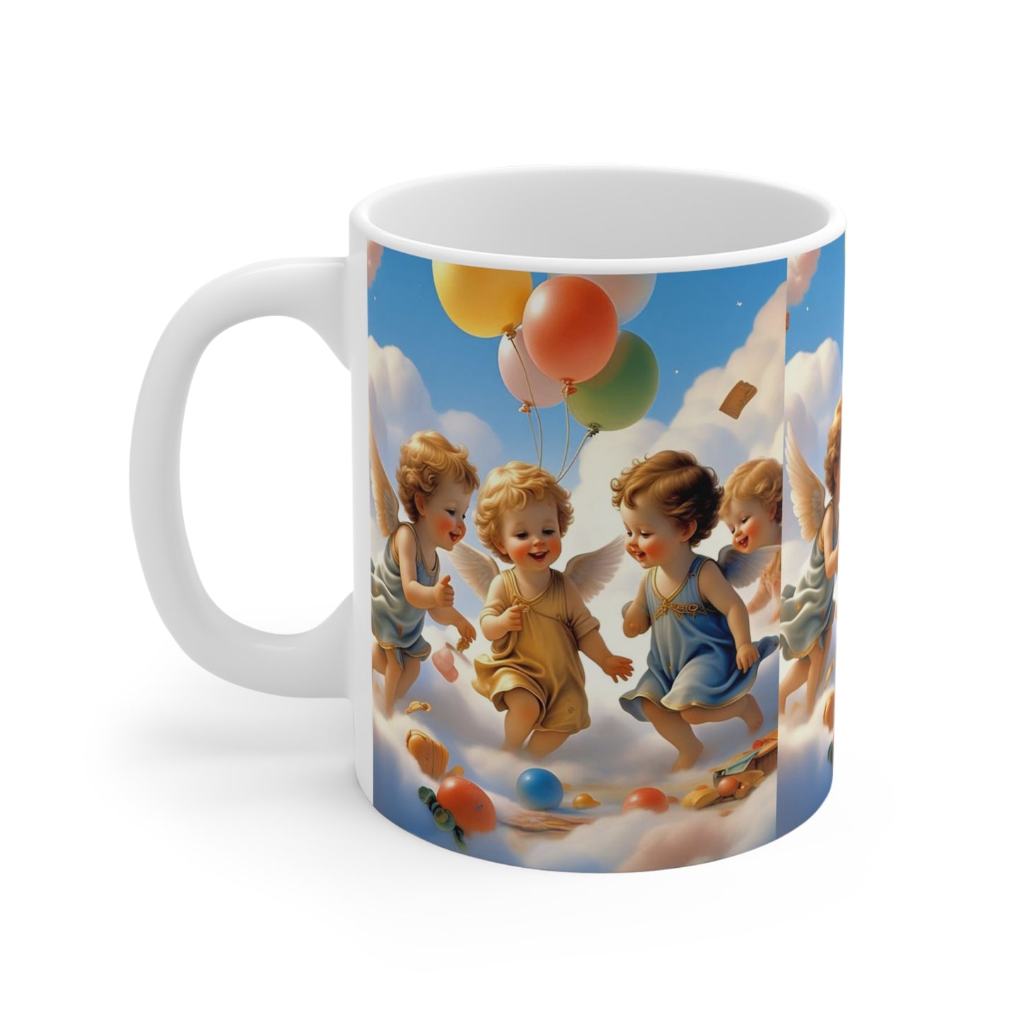 Whimsical Angelic Cherubs 11oz Mug - Perfect for Joyful Moments