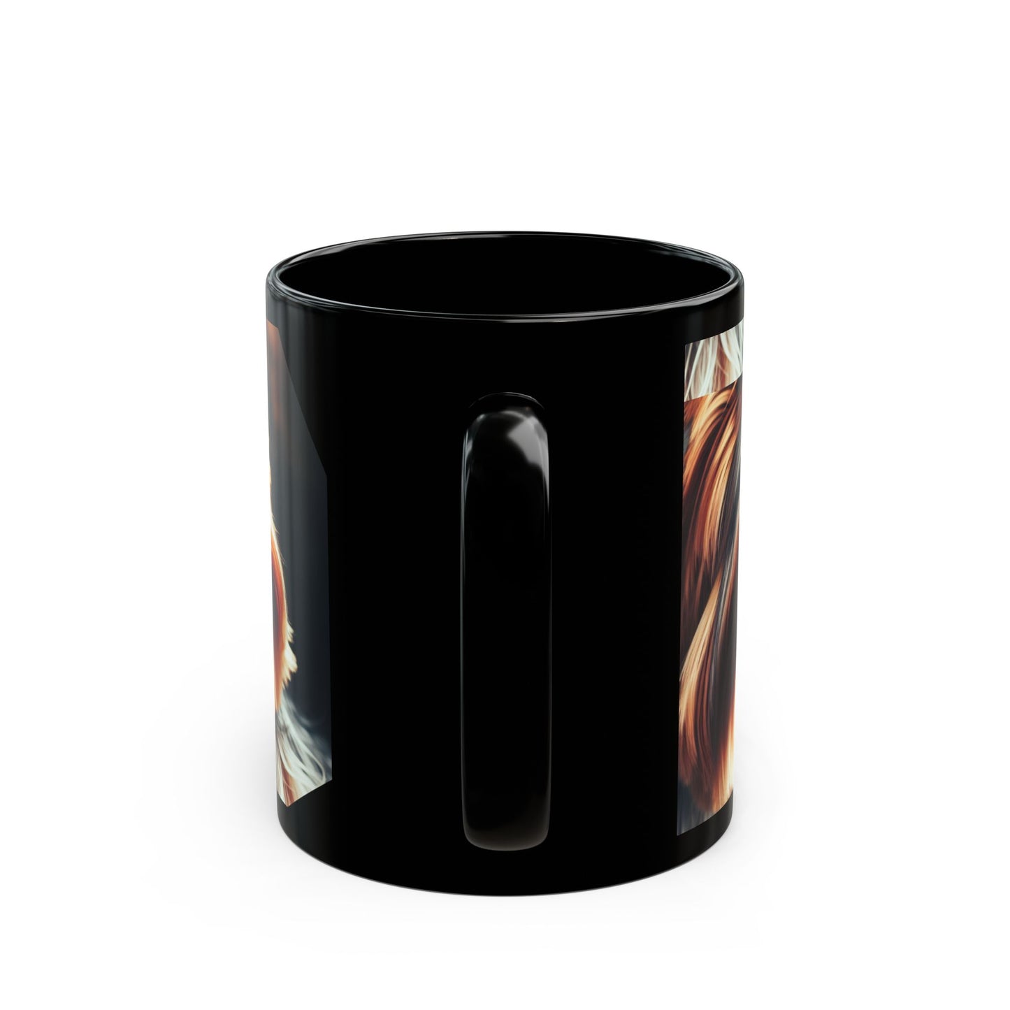 King & Queen Yorkie 🐾👑🐾Black Mug (11oz, 15oz)