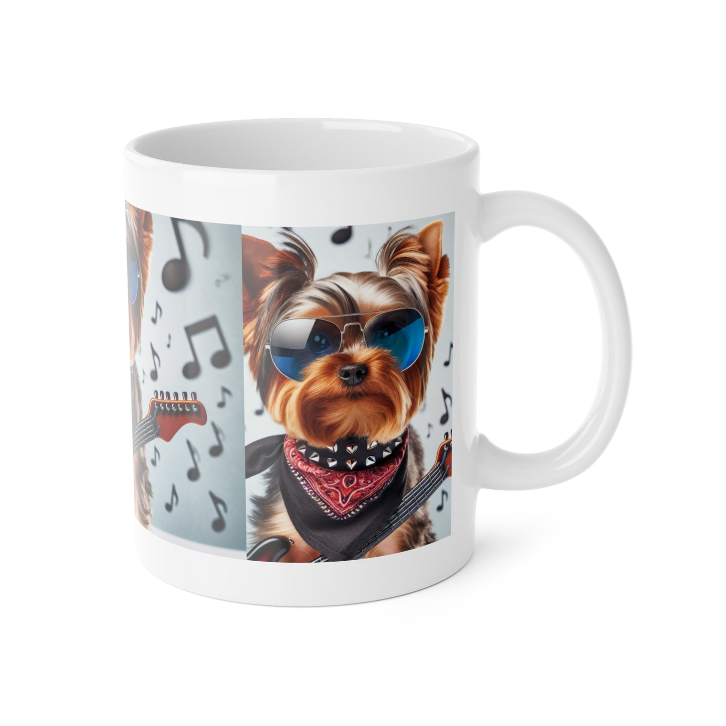 Cool Dog Music Lover Mug - 11oz White Ceramic
