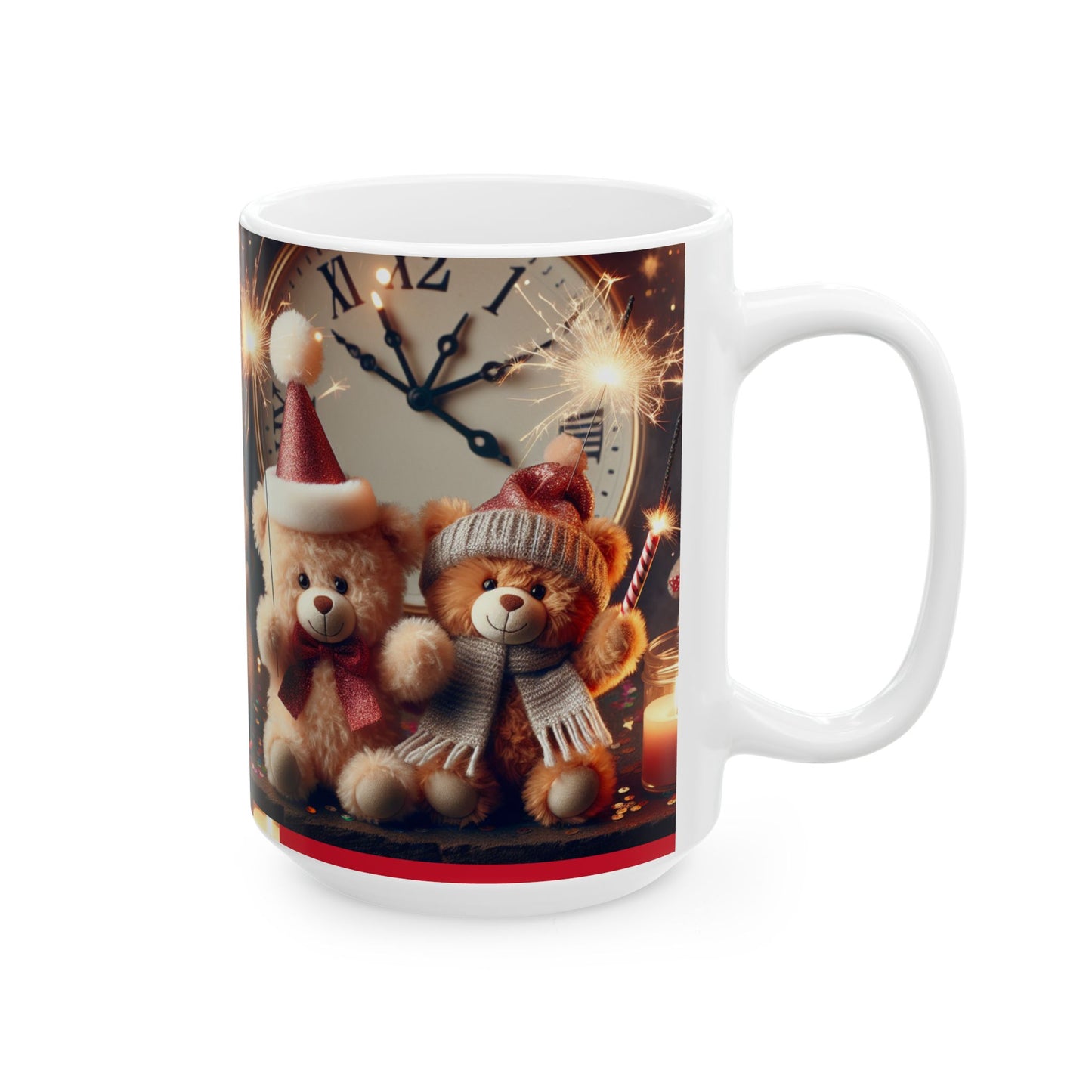 New Years Eve Teddy🧸Bear Mug, (11oz, 15oz)