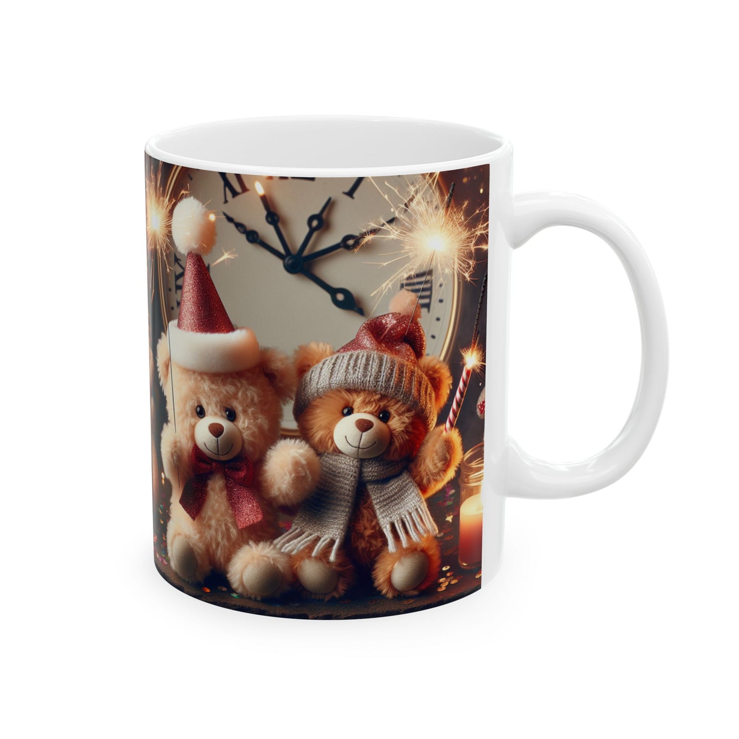 New Years Eve Teddy🧸Bear Mug, (11oz, 15oz)
