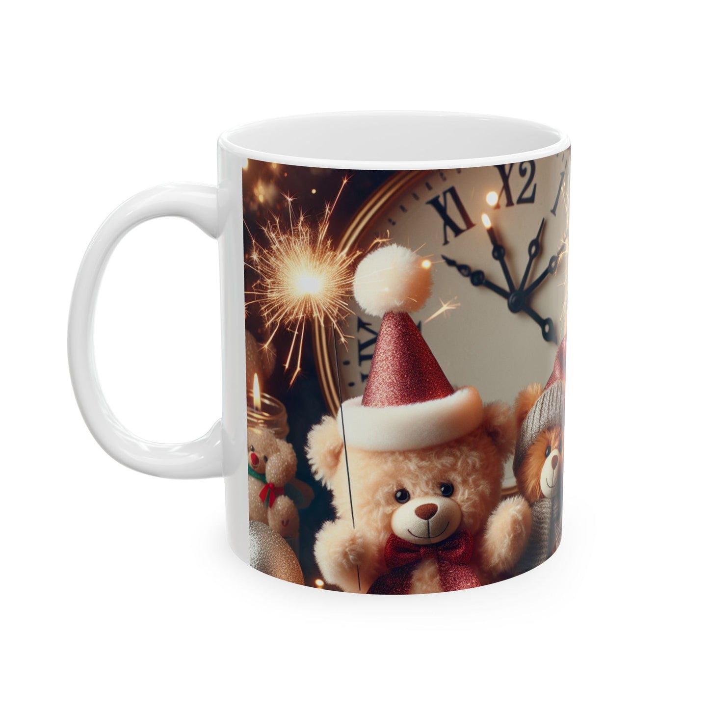 New Years Eve Teddy🧸Bear Mug, (11oz, 15oz)
