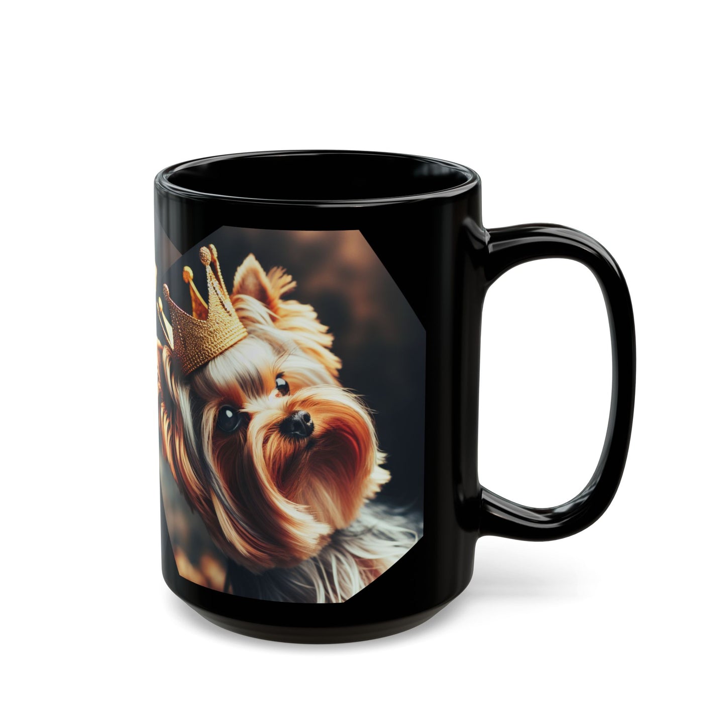 King & Queen Yorkie 🐾👑🐾Black Mug (11oz, 15oz)