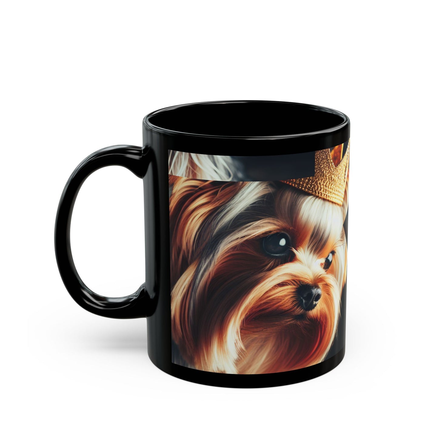 King & Queen Yorkie 🐾👑🐾Black Mug (11oz, 15oz)