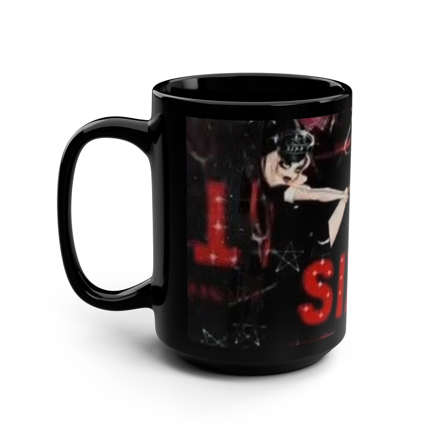 Rockstar Black Mug - 15oz, Unique Coffee Cup, Music Lover Gift, Band Merchandise, Vintage Style Mug, Great for Home or Office