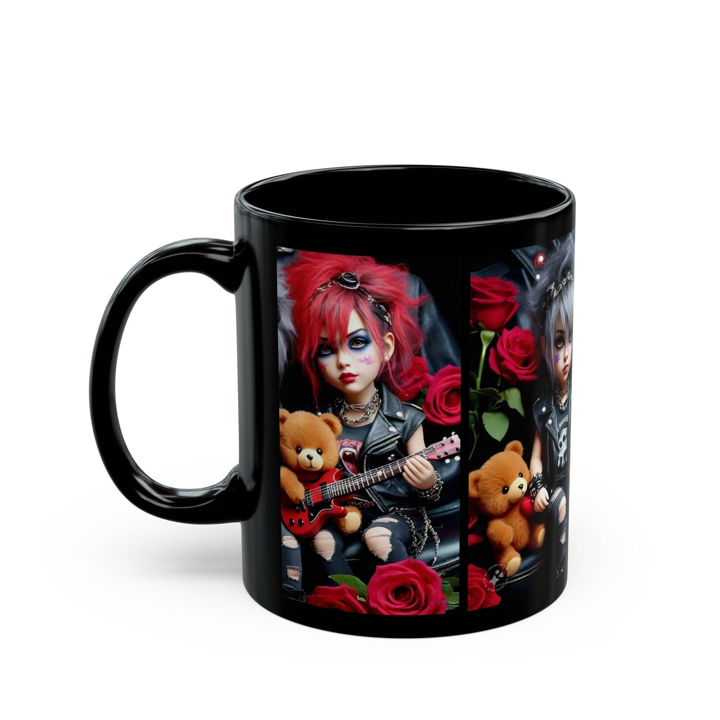 Gothic Cuties Black Mug, Rocker Coffee Cup, Alternative Drinkware, Edgy Gift, Halloween Decor