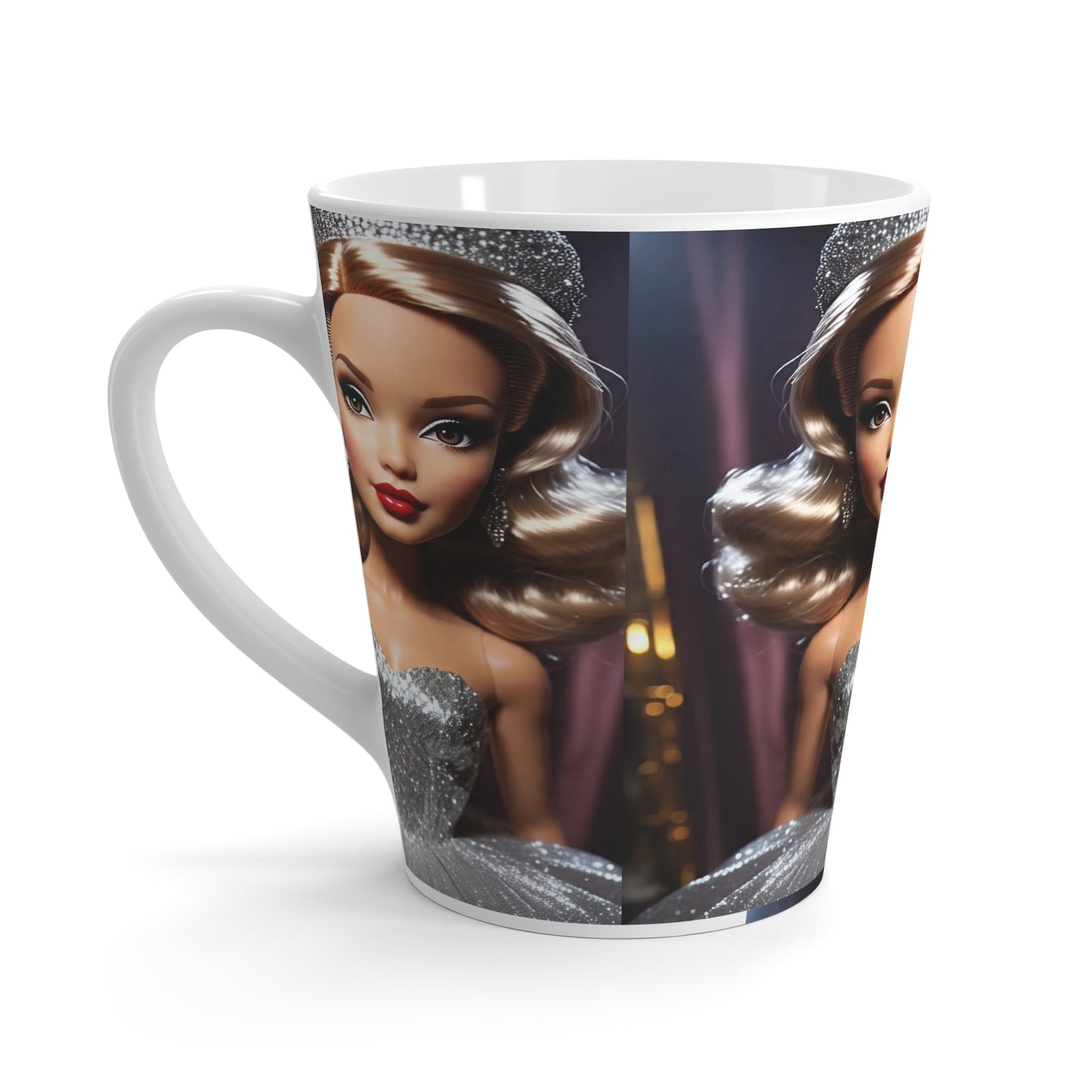 Glamorous Barbie Latte Mug, Doll-Inspired Coffee Cup, Unique Gift for Collectors, Fashionista Kitchen Decor, Perfect for Birthdays, Holidays