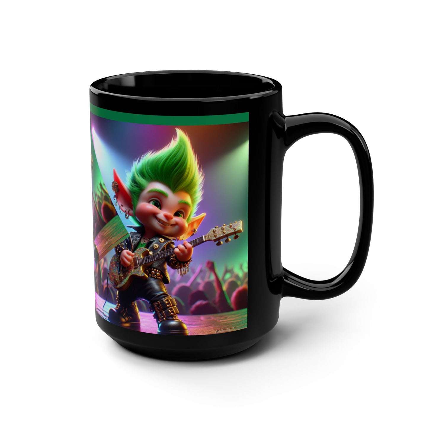 Black Mug, 15oz☘️Leprechaun☘️