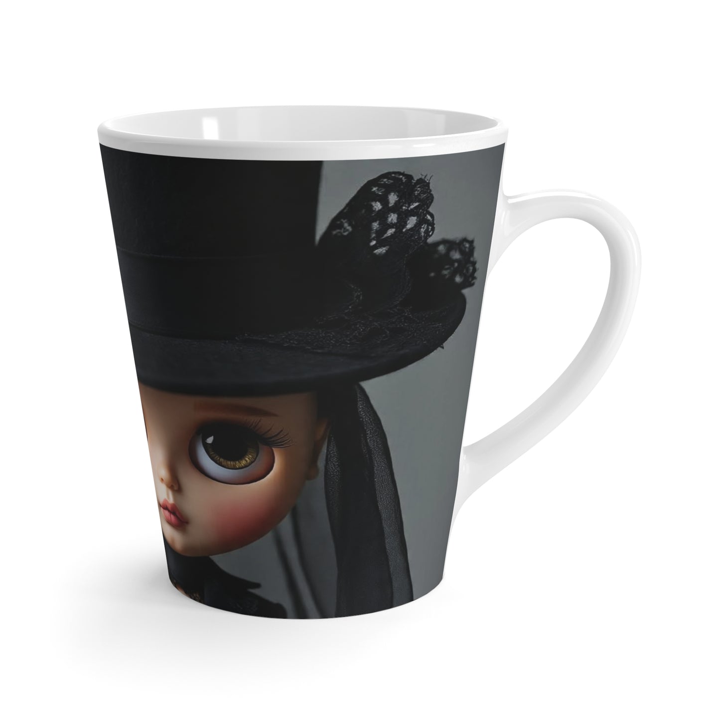 Doll-Inspired Latte Mug - Whimsical Coffee Cup for Blythe Doll Lovers, Unique Gift for Collectors, Tea Lovers, Home Decor, Halloween