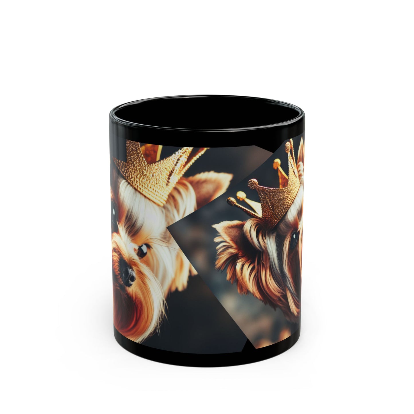 King & Queen Yorkie 🐾👑🐾Black Mug (11oz, 15oz)