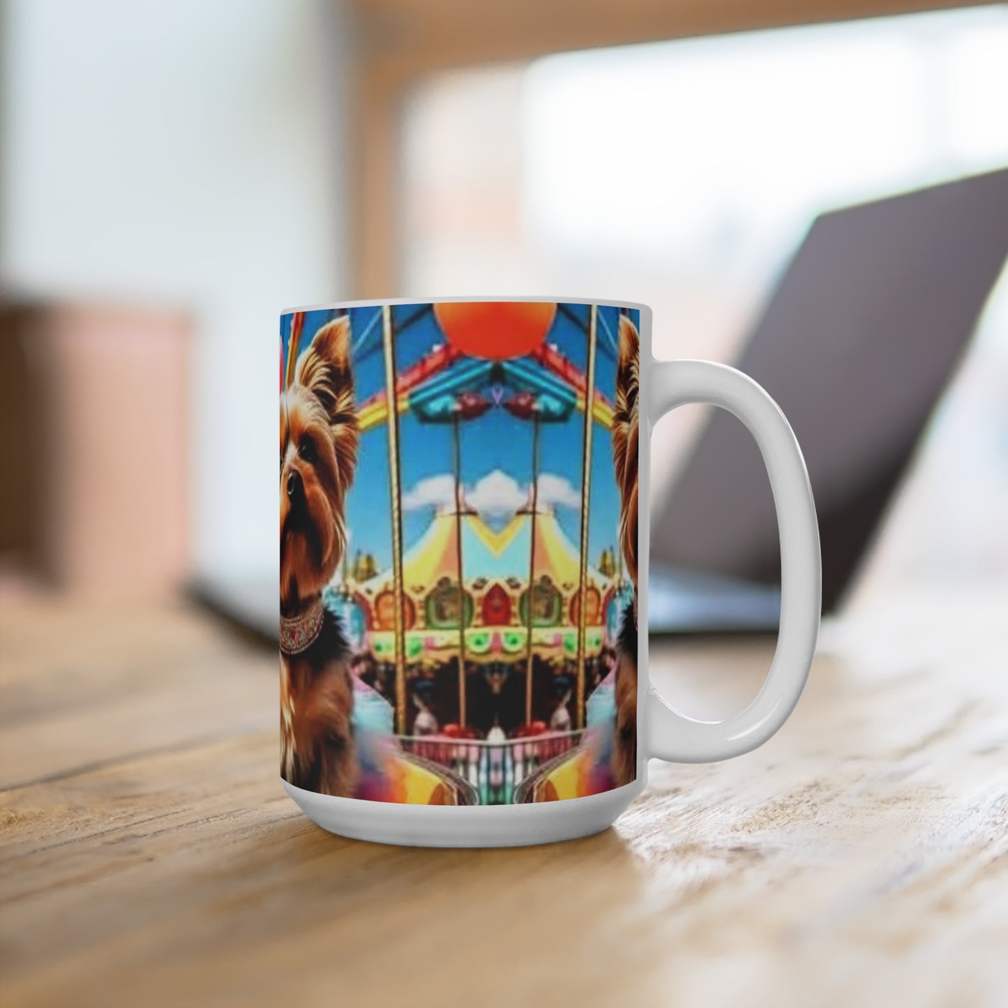 Yorkshire Terrier Carnival Mug | Dog Lover Gift | Pet Enthusiast Coffee Cup | Colorful Dog Design | Fun Gift for Friends