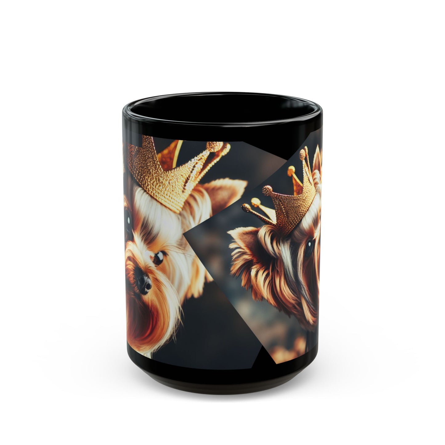 King & Queen Yorkie 🐾👑🐾Black Mug (11oz, 15oz)