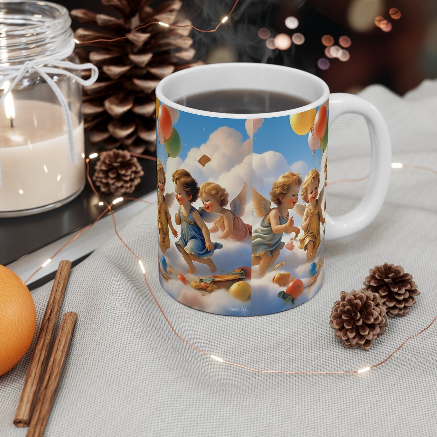 Whimsical Angelic Cherubs 11oz Mug - Perfect for Joyful Moments