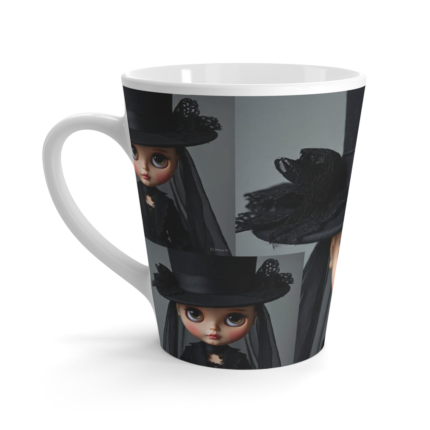Doll-Inspired Latte Mug - Whimsical Coffee Cup for Blythe Doll Lovers, Unique Gift for Collectors, Tea Lovers, Home Decor, Halloween