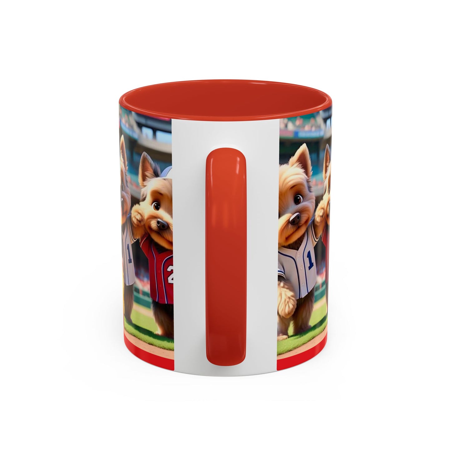 Cute Sports⚾️🐾🐾 Dog Accent Coffee Mug - Perfect for Pet Lovers and Sports Fans