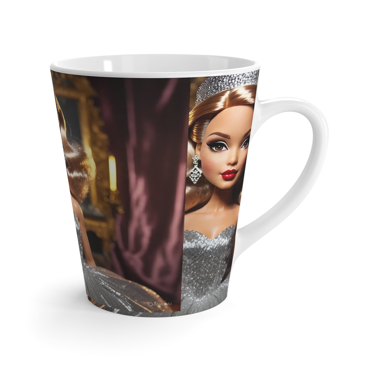 Glamorous Barbie Latte Mug, Doll-Inspired Coffee Cup, Unique Gift for Collectors, Fashionista Kitchen Decor, Perfect for Birthdays, Holidays