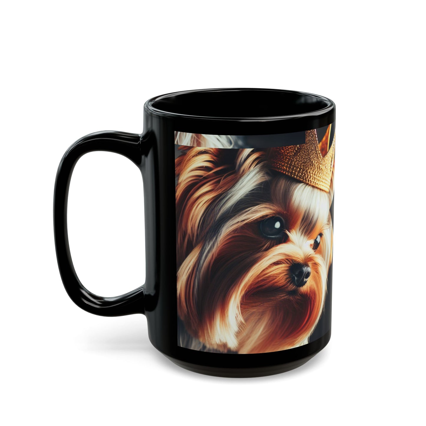 King & Queen Yorkie 🐾👑🐾Black Mug (11oz, 15oz)