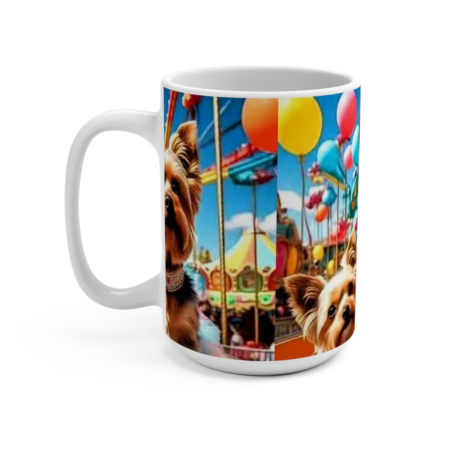 Yorkshire Terrier Carnival Mug | Dog Lover Gift | Pet Enthusiast Coffee Cup | Colorful Dog Design | Fun Gift for Friends