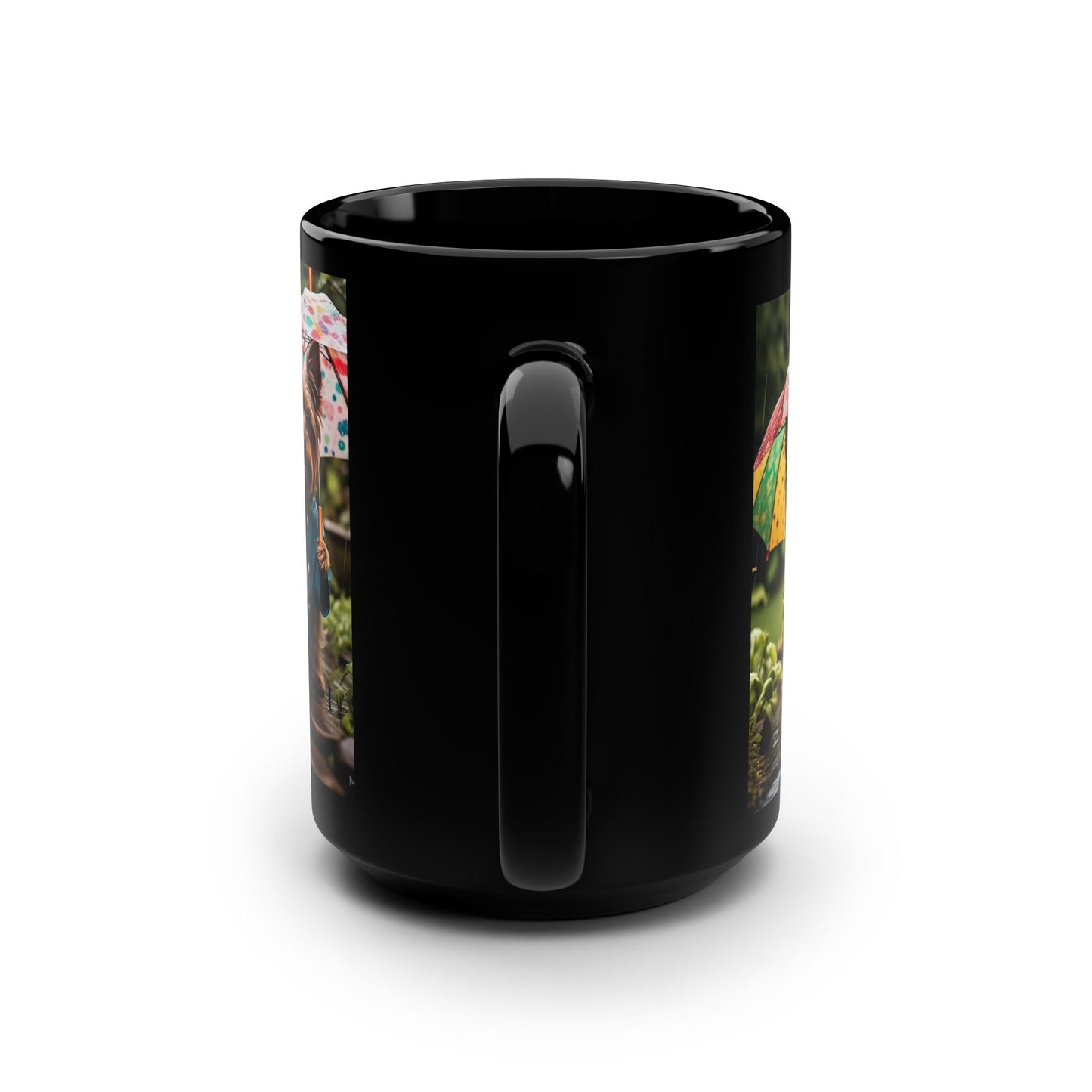 Cute Yorkie Dog Black Mug - 15oz, Perfect Gift for Pet Lovers