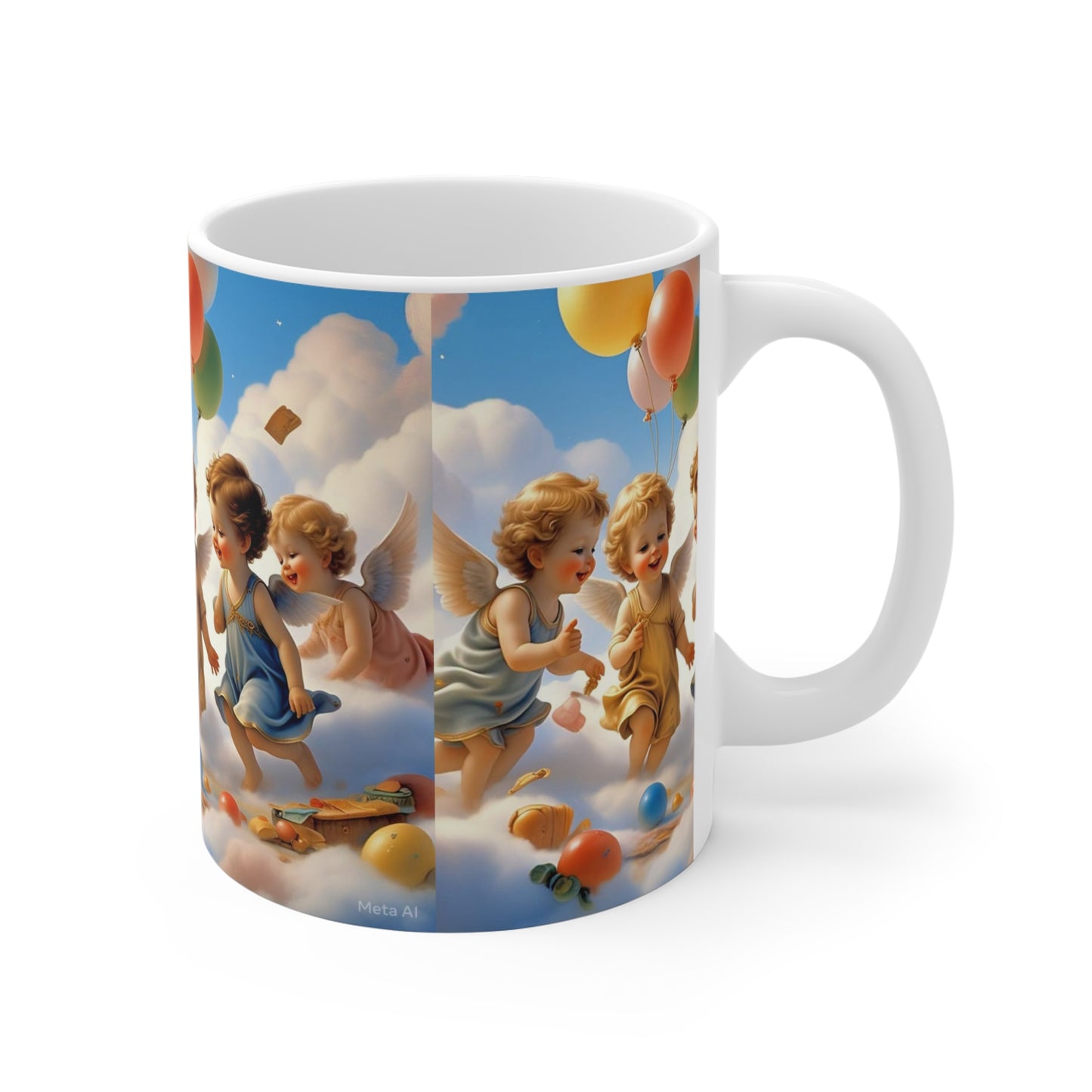 Whimsical Angelic Cherubs 11oz Mug - Perfect for Joyful Moments