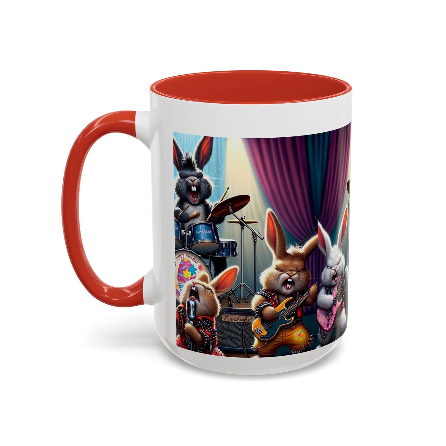 Rockin' Bunny Band Coffee Mug - 11/15oz Accent Mug for Music Lovers