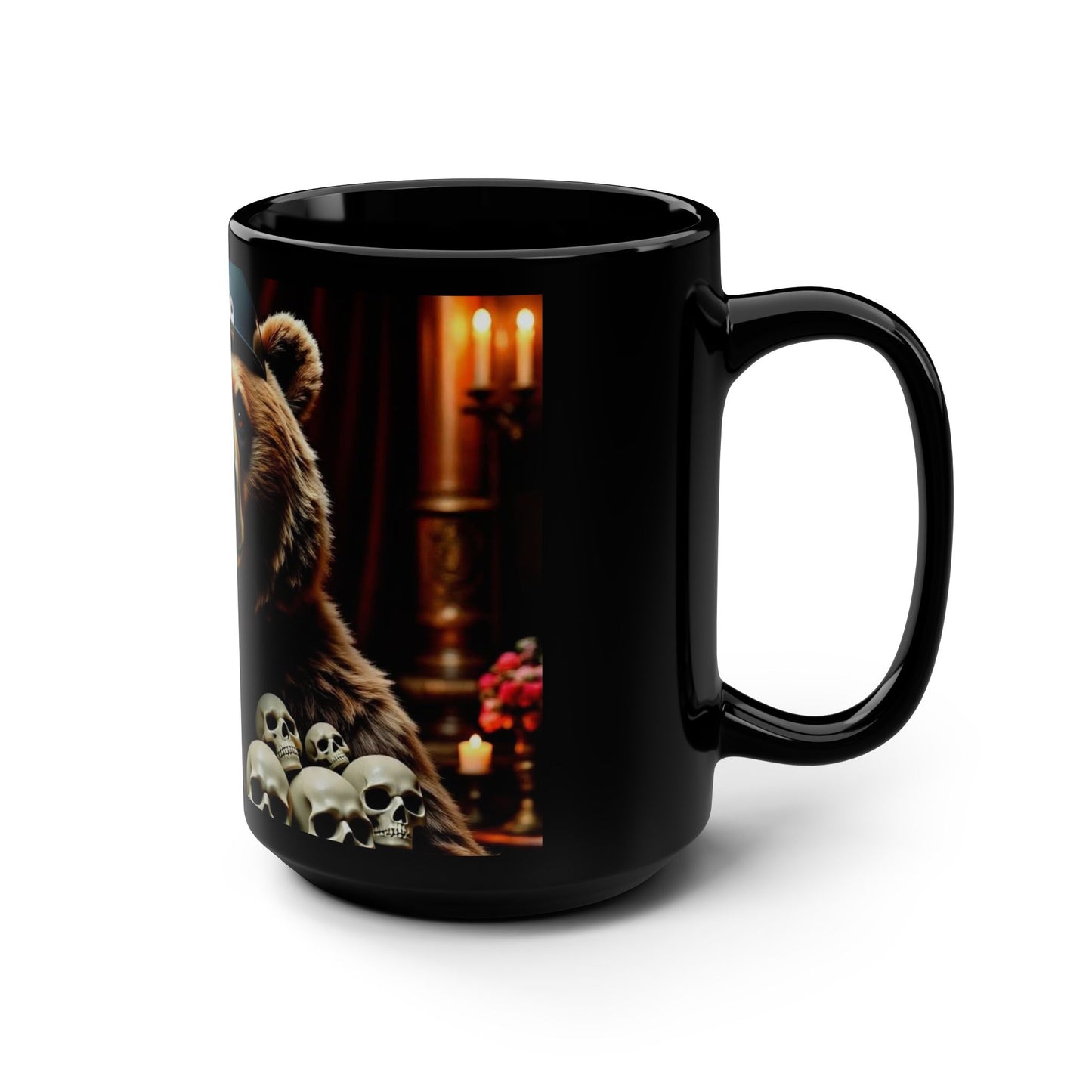 Football Bear Mug - 15oz Coffee Cup, Halloween Gift, Sports Enthusiast, Unique Gift for Him, Home Bar Decor