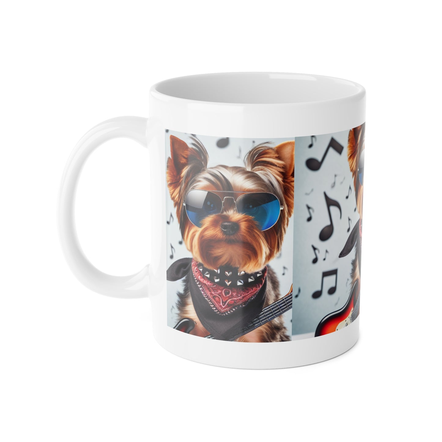 Cool Dog Music Lover Mug - 11oz White Ceramic