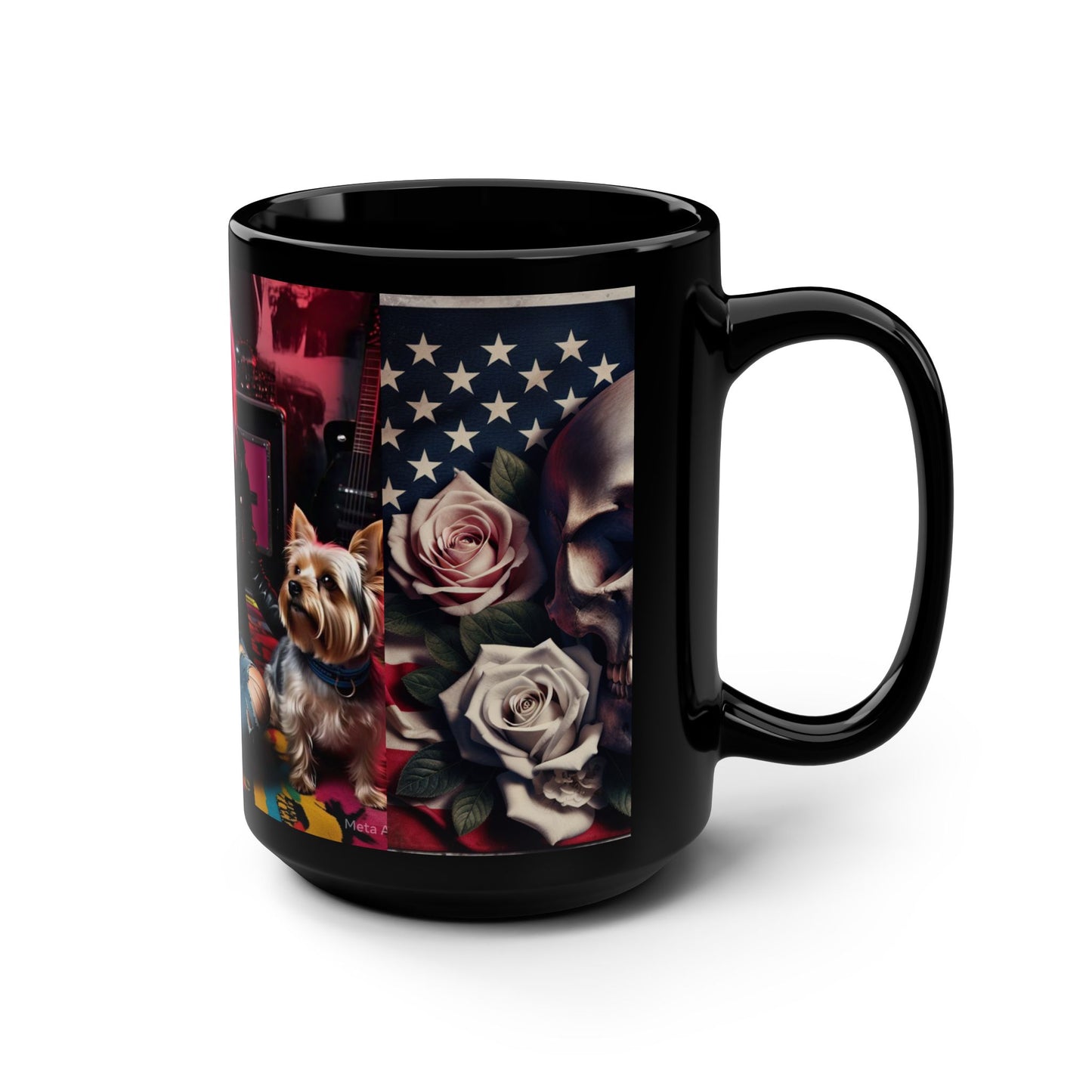 RöckChixx 👑🤘🎂 Black Mug, 15oz