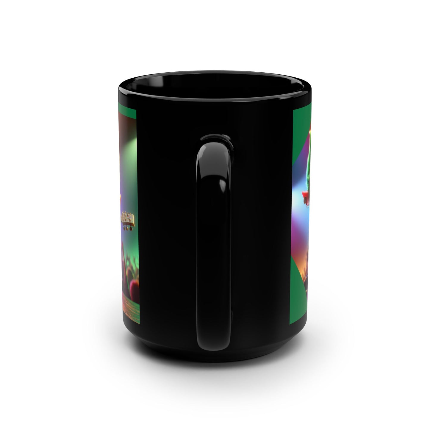 Black Mug, 15oz☘️Leprechaun☘️