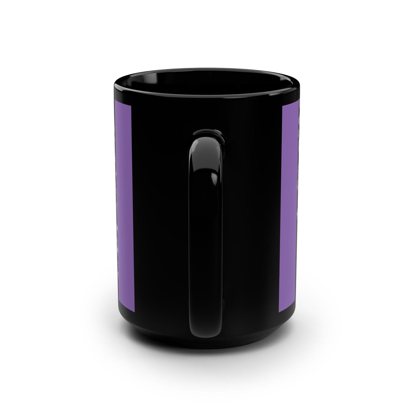 Black Mug, 15oz🤍💜