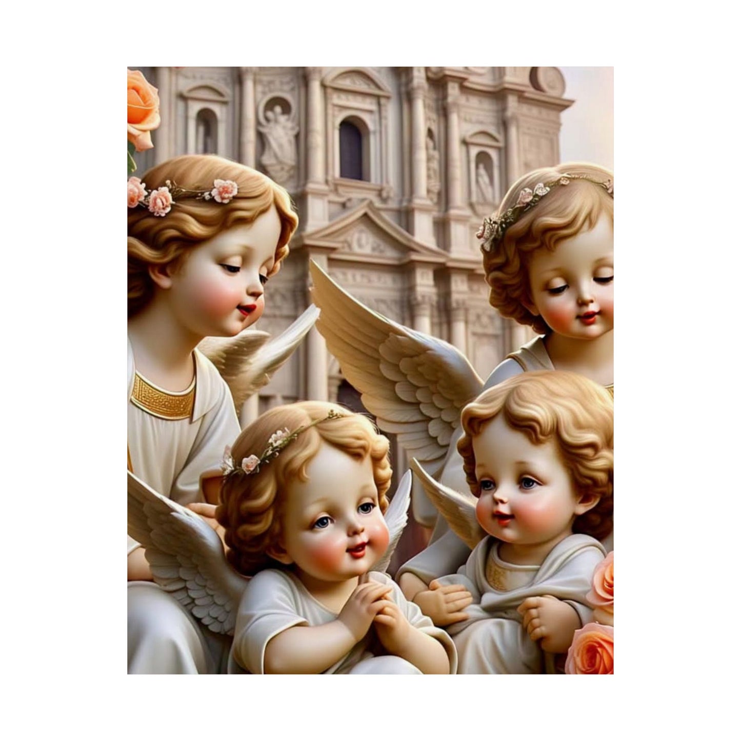 Angelic Cherub Poster Set - Serene Wall Art for Nursery & Kids' Rooms