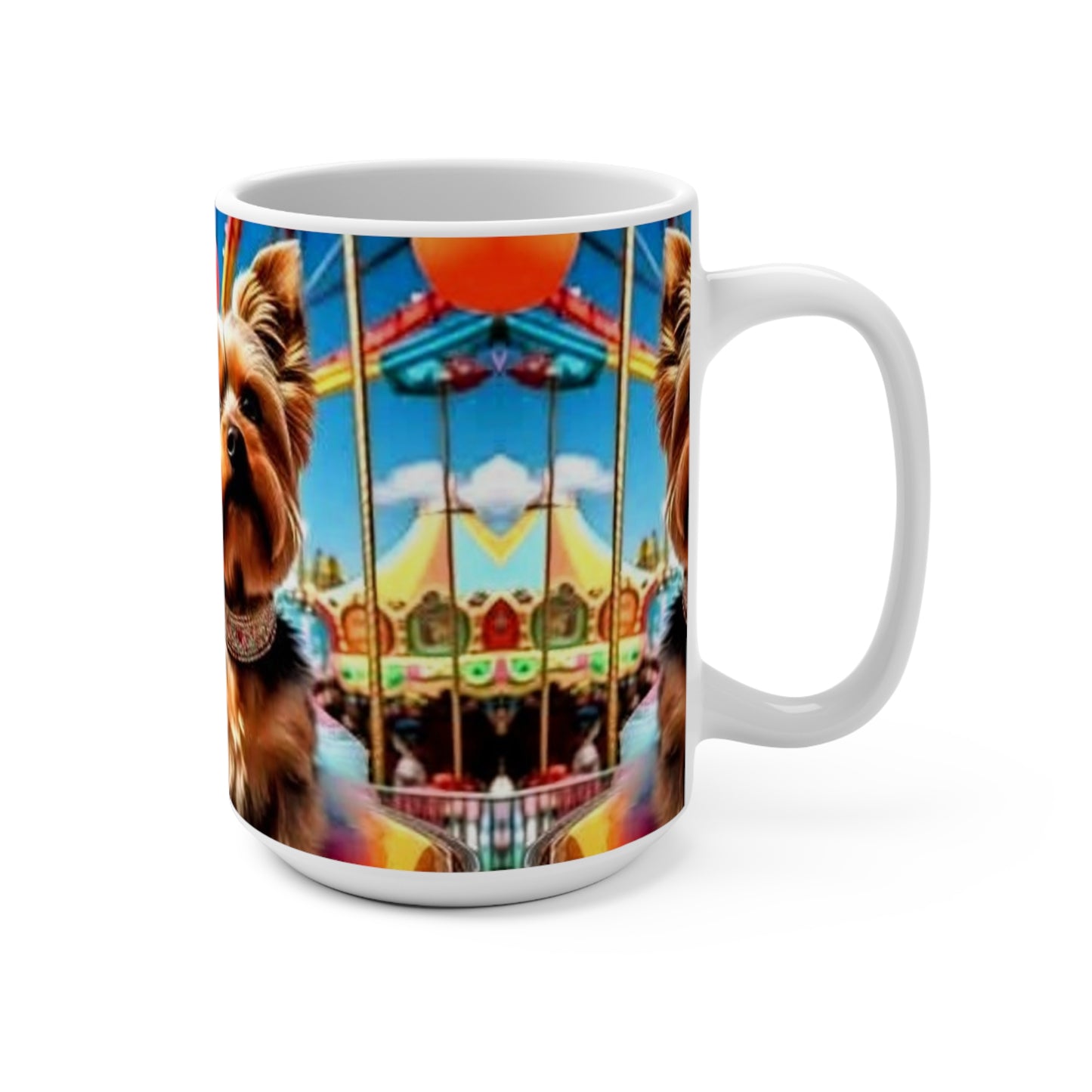 Yorkshire Terrier Carnival Mug | Dog Lover Gift | Pet Enthusiast Coffee Cup | Colorful Dog Design | Fun Gift for Friends