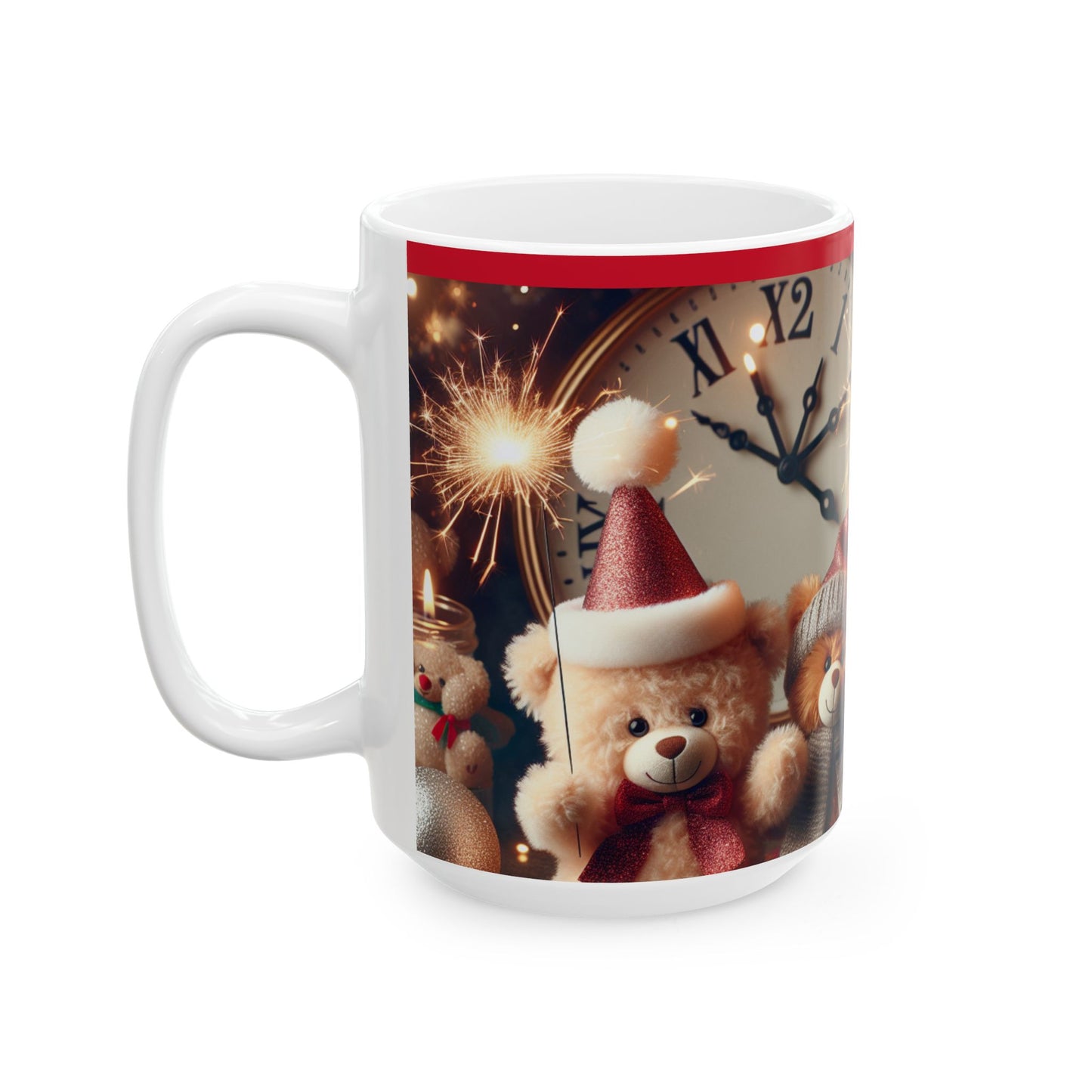New Years Eve Teddy🧸Bear Mug, (11oz, 15oz)