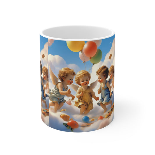 Whimsical Angelic Cherubs 11oz Mug - Perfect for Joyful Moments