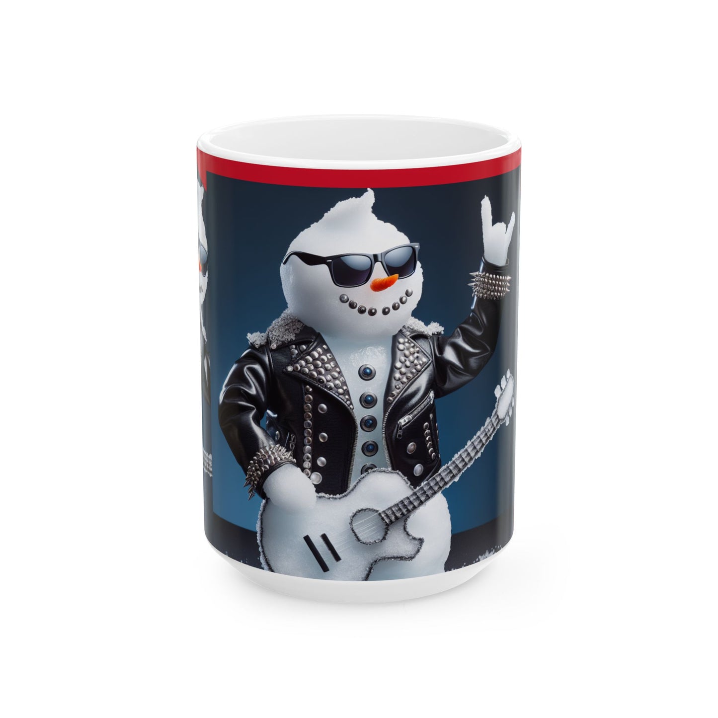 Röckstar Snowman ⛄️Ceramic Mug, (11oz, 15oz)