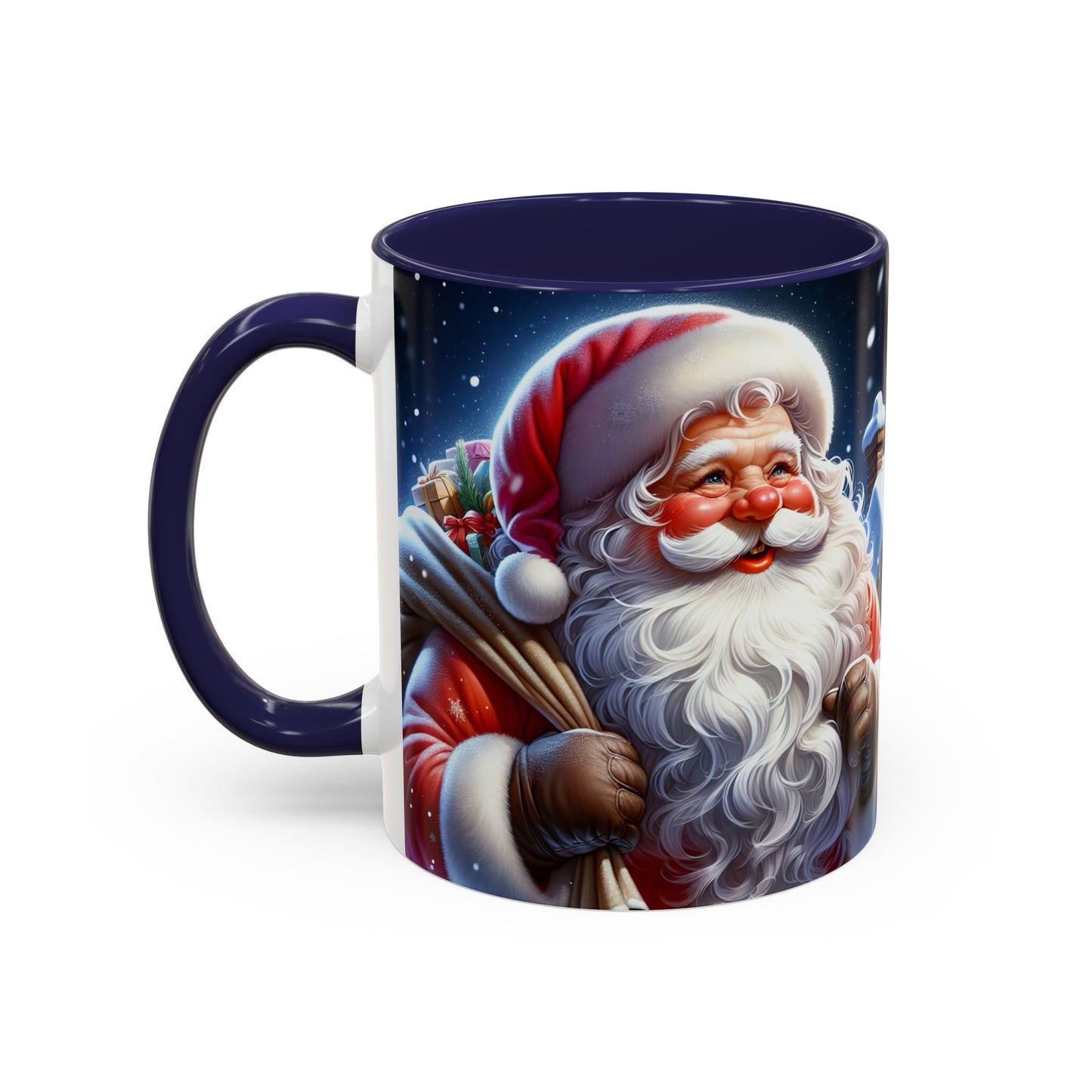 Santa Claus 🎅 Accent Coffee Mug (11, 15oz)