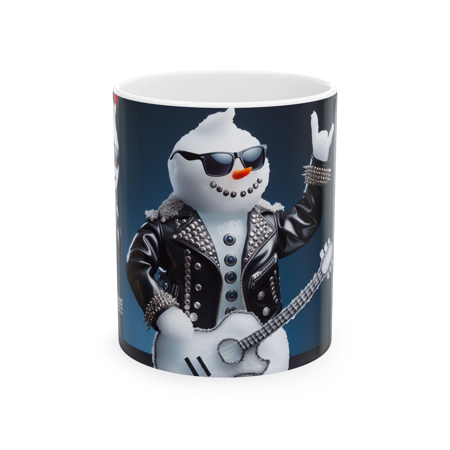 Röckstar Snowman ⛄️Ceramic Mug, (11oz, 15oz)