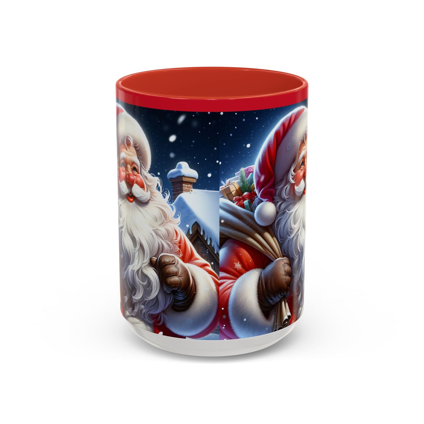 Santa Claus 🎅 Accent Coffee Mug (11, 15oz)