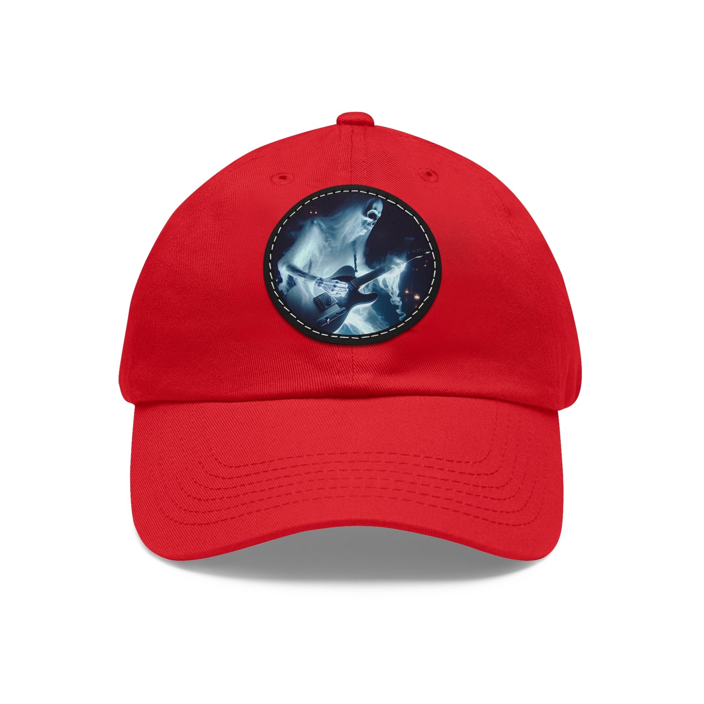 Dad Hat with Leather Patch (Round)