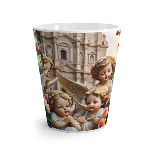 Vintage Angel Latte Mug - Charming Cherub Design for Coffee Lovers