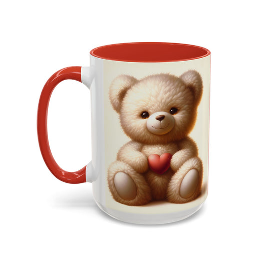 Cute Teddy Bear 🧸Accent Coffee Mug (11, 15oz)