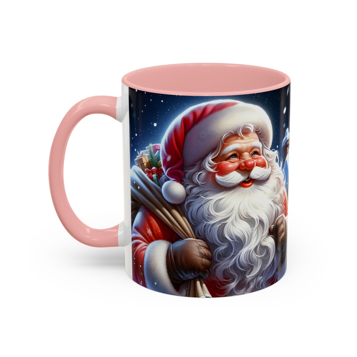 Santa Claus 🎅 Accent Coffee Mug (11, 15oz)