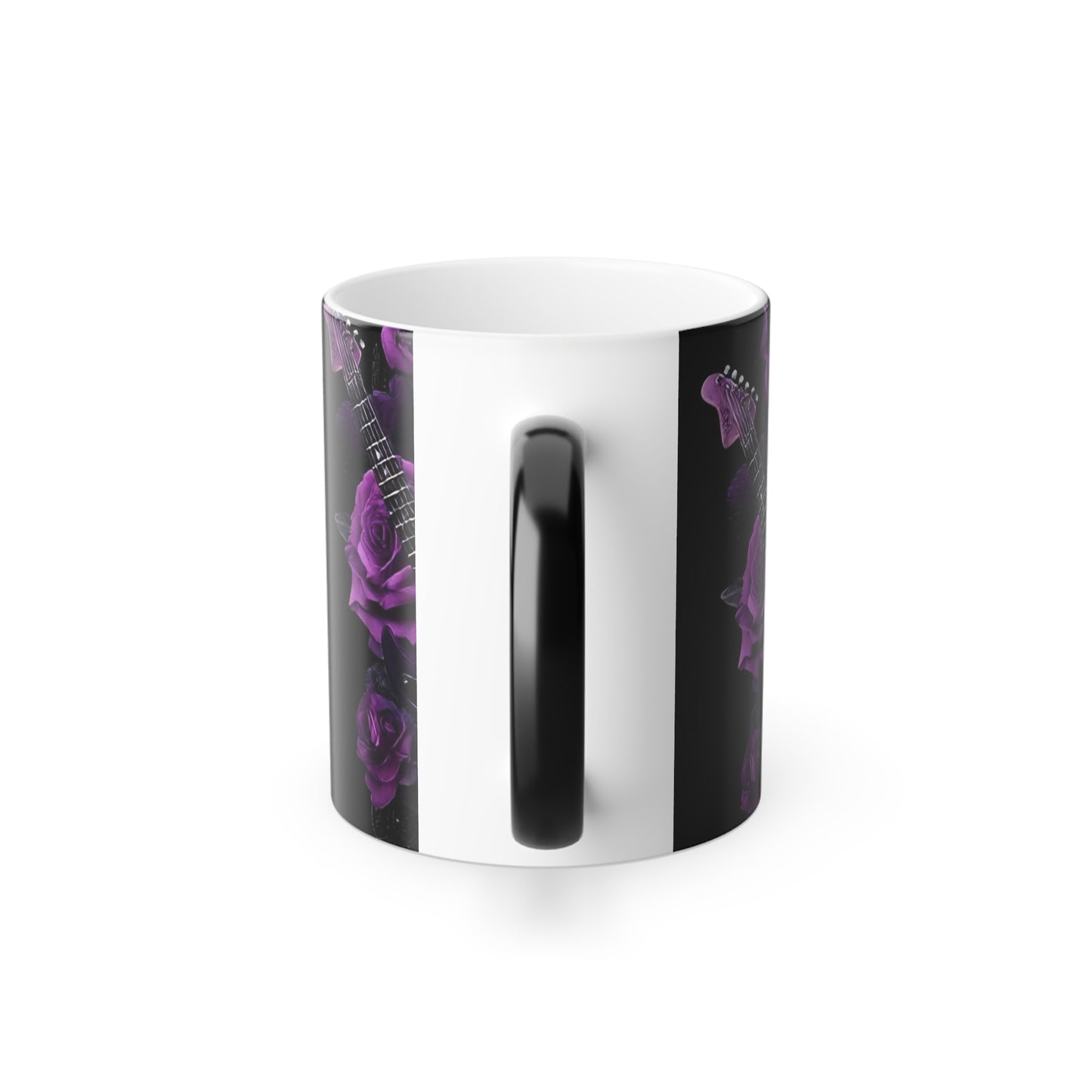 Color-Changing Skull & Roses Mug — 11oz Purple Morphing Coffee Cup