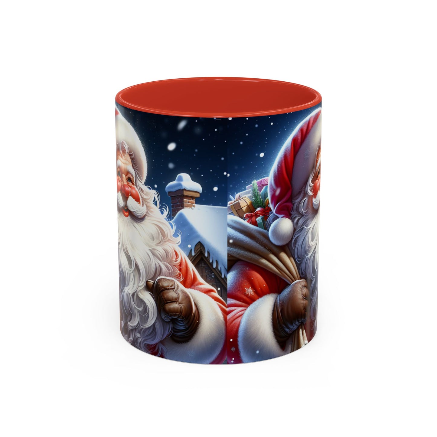 Santa Claus 🎅 Accent Coffee Mug (11, 15oz)