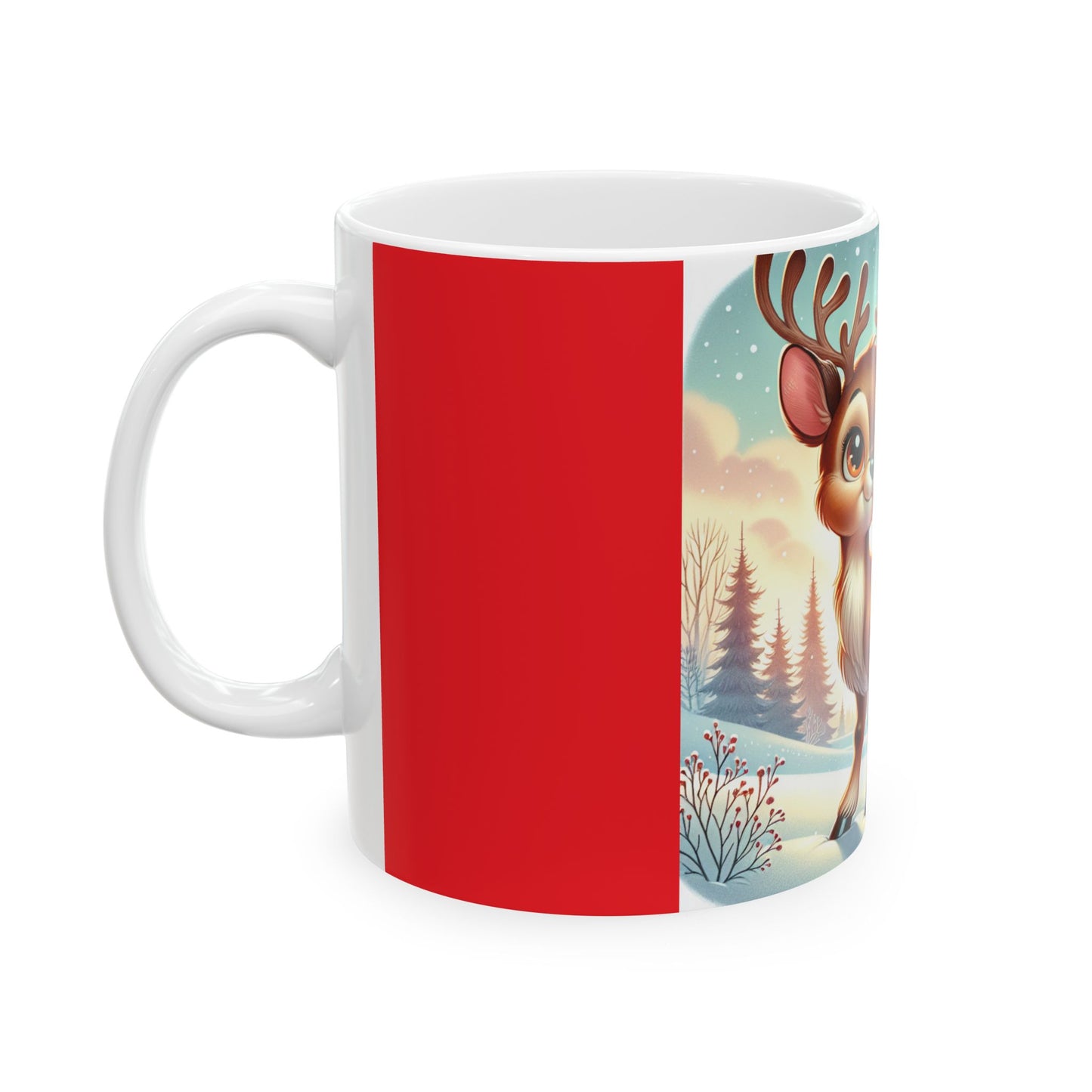 Cute Reindeer 🎄🦌Ceramic Mug, (11oz, 15oz)