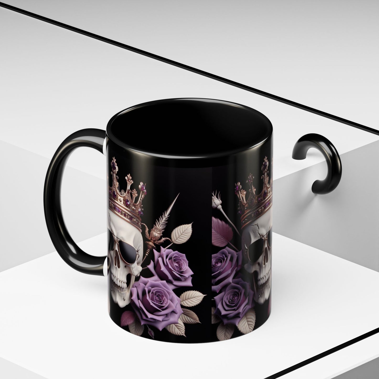 Skull and Roses☠️Accent Coffee Mug (11, 15oz)