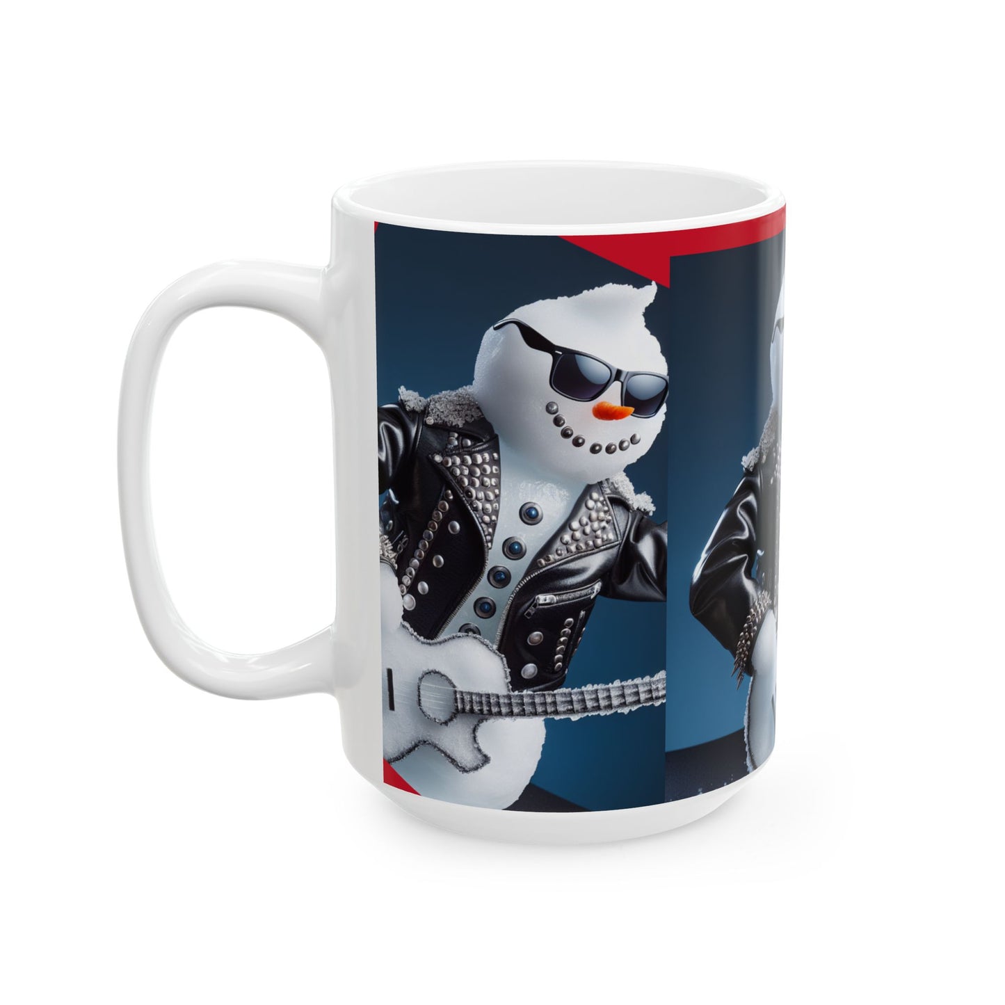 Röckstar Snowman ⛄️Ceramic Mug, (11oz, 15oz)