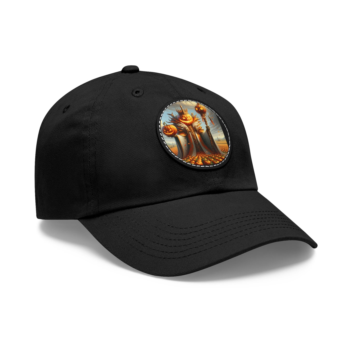 Pumpkin King Dad Hat with Leather Patch (Round)